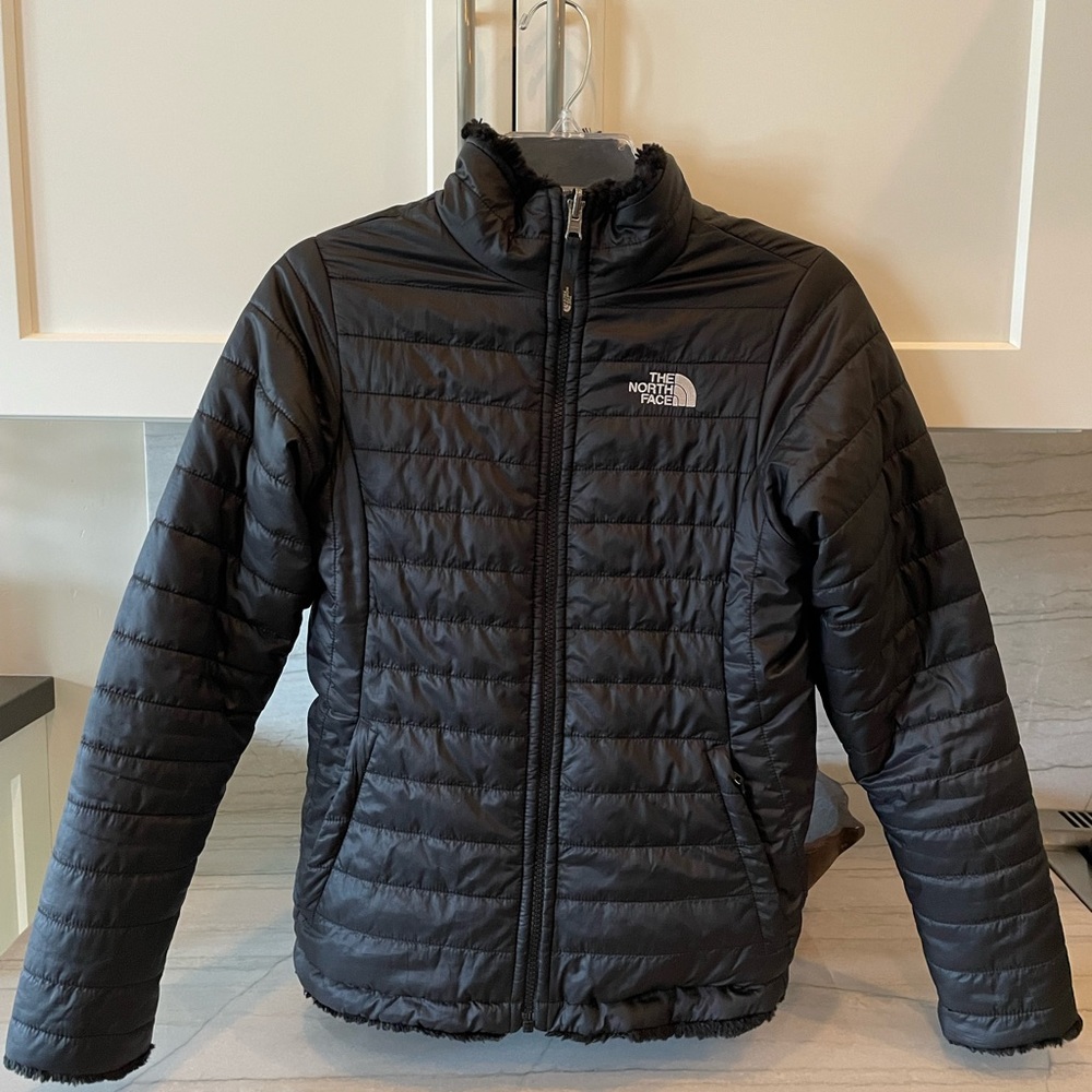 GIRLS LARGE 14 - 16 NORTH FACE REVERSIBLE 2 in 1 COAT JACKET